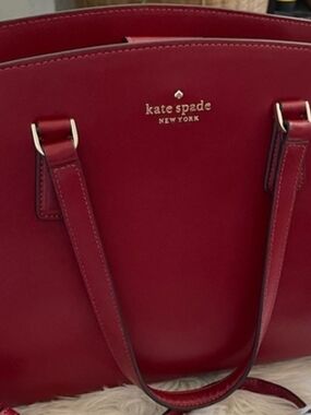 Kate Spade  New York Red Leather Crossbody Satchel